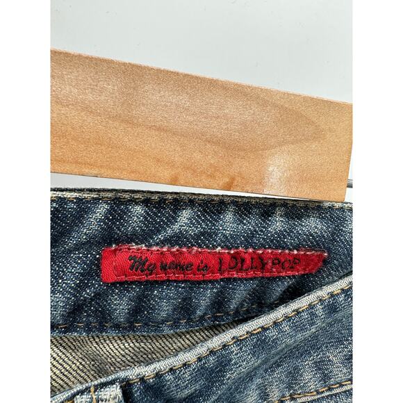 GUESS Mid Rise Dark Wash Bootcut Denim Jeans Stretch Womens Size 28 - Picture 7 of 9